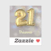 21 21金ゴールドバルーン（名称） シール (シート)