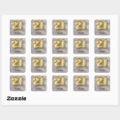 21 21金ゴールドバルーン(名称) スクエアシール (シート)