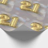 21 21 ゴールド風船 ラッピングペーパー (角)