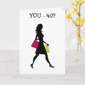 21=40歳の誕生日カードのような女友達Uショップ カード (黄色い花)