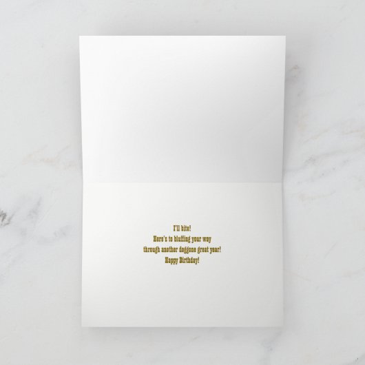 21 Again Happy Birthday Humorous Blackjack Hand  カード (内部)