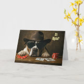 21 Again Happy Birthday Humorous Blackjack Hand  カード (黄色い花)