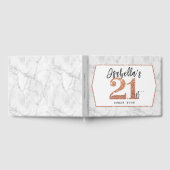 21 BIRTHDAY glam luxe copperグリッターイザベラ ゲストブック (全面)
