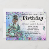 *~* 21 GLAMレインボーマーメイド誕生日パーティー 招待状 (裏面)