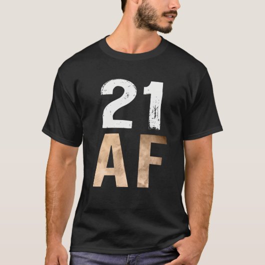 21 Legal AF 21St誕生日レトロTee Tシャツ (正面)