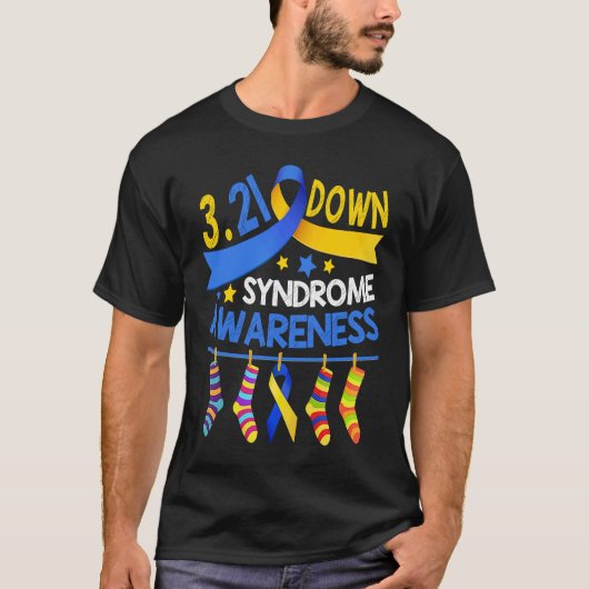 21 March World Down Syndrome Awareness Day Socks R Tシャツ (正面)