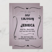 21 st Birthday Personalized Digital 招待状 (正面/裏面)