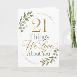 21 Things We Love About You 21歳の誕生日プレゼント カード