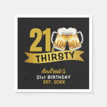 21 & THIRSTY-21歳の誕生日パーティーの招待状