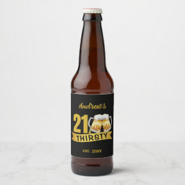 21 & THIRSTY-21歳の誕生日 ビールラベル