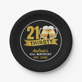 21 & THIRSTY-21歳の誕生日 ペーパープレート
