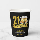 21 & THIRSTY-21歳の誕生日  紙コップ (裏面)