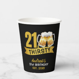 21 & THIRSTY-21歳の誕生日 紙コップ