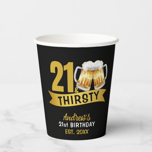 21 & THIRSTY-21ST BIRTHDAY  紙コップ (裏面)