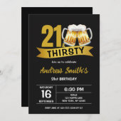 21 & THIRSTY-21ST BIRTHDAY INVITATION 招待状 (正面/裏面)