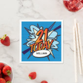 21 TODAYおもしろいレトロ漫画 スタンダードカクテルナプキン (インサイチュ)