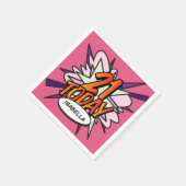 21 TODAY ファンなレトロコミックブック ピンク スタンダードカクテルナプキン (角)