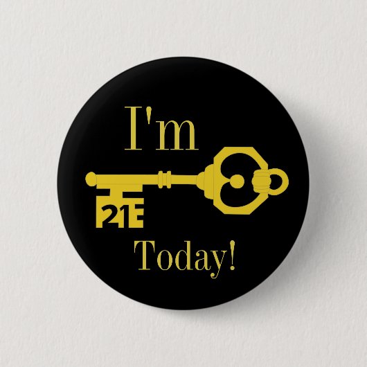 21 Today 21 Birthdayパーティーバッジボタン 缶バッジ (正面)