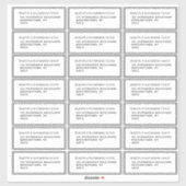 21 Wedding Guest Addresses 1.75" x 4.25" In Size  シール (シート)