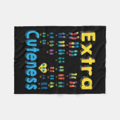 21 Xx染色体外少女ワールドダウン症候群Da フリースブランケット (正面(横))