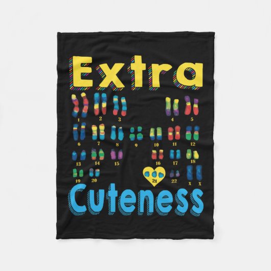 21 Xx染色体外少女ワールドダウン症候群Da フリースブランケット (正面)