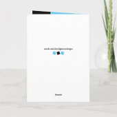 21stがまだ驚くべき青と黒の誕生日の写真 カード (裏面)