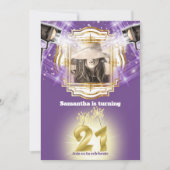 21stハリウッドVIPフォトパープルライトムービースター 招待状 (正面)