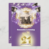 21stハリウッドVIPフォトパープルライトムービースター 招待状 (正面/裏面)