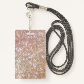 21stバースデーシャンパングリッターVIP バッジ (裏面ランヤード)