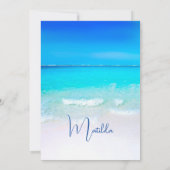 21STバースデーブルー海シーデスティネーション誕生日 招待状 (裏面)