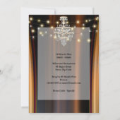 21stレッドカーペットハリウッドVIP金ゴールド写真パーティーInv 招待状 (裏面)