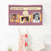 21st男性へ写真の追加name burgundyパーティー 横断幕 (インサイチュ)