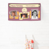 21st男性へ写真の追加name burgundyパーティー 横断幕 (インサイチュ)