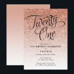 21ST誕生日バラ金ゴールドグリッター招待状 招待状<br><div class="desc">このトレンディーグラデーショングリッターの誕生会の招待は、スパークフェイクルなグリッターパターンとスクリプファンシートタイポグラフィ見出しを備えている。テンプレートカスタム型枠を使用して文字を追加する文字とレイアウトの追加オプションもしを選択しカスタマイズても使用できる。</div>