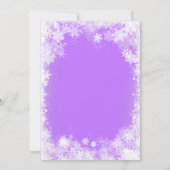 21ST誕生日パーティー冬ワンダーランドスノーフレーク 招待状 (裏面)