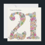 21st 21 Garls Birthday Partyのカスタム招待状 招待状<br><div class="desc">**コストに同じ来サイズの封筒が含まれる招待ごとに**紙のスタイルと感じを好きに変更します。私は今、それを設定して感じいる。これは、見た目と紙与えに対して太っスタイリッシュた色感じのエンボス招待状だ。（変更するには、上の[招待のオプション]タブを押してください）。

 完全なオリジナルでユニーク、一人で描いた優しいデザインの手だ！各花をイン描クでスキャンし、別々にデジタルに色付けし、数字のパターンで並べた。
 こんな招待状は見えない！!簡単カスタマイズした詳細... 右上のボックスに文字例を入力します。また、'it'ボタンを押して、フォントのサイズ、スタイル、位置を簡単に変カスタマイズ更することもできます。
 デザインをお持ちいただき、またはお客様のニーズに合わせて救済デザインを作成していただき、嬉しいです(特定のコミッションのリクエストに対しては、手頃料金が適用されます)。 1000年代のデザインのザズル店をご覧ください。</div>