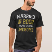 21st Anniversary for Men Married In 2002 Couples H Tシャツ (正面)