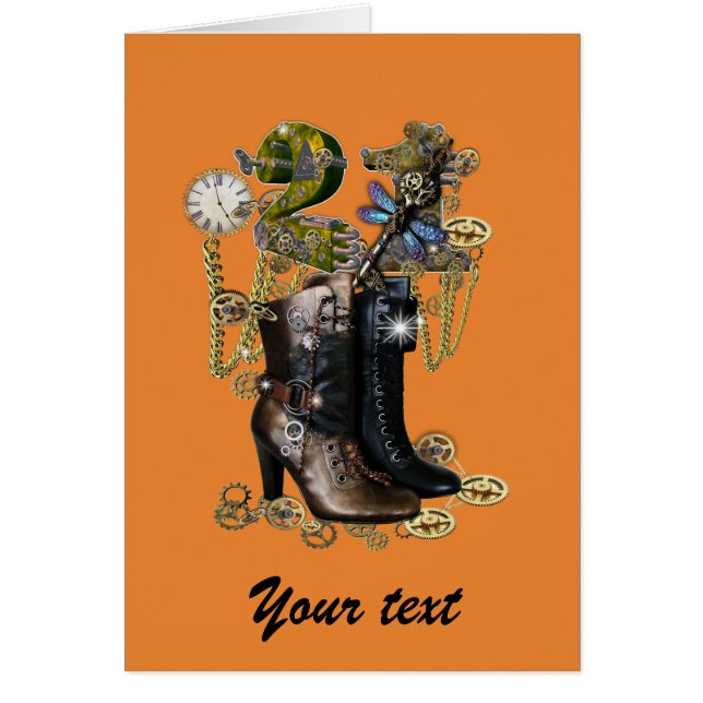 21st birtday girl - Steampunkブーツ (正面)