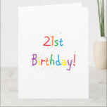 「21st Birthday」ビッググリーティングカード カード<br><div class="desc">「21st Birthday」ビッググリーティングカードは、グループ全体がサインできる大きさです。</div>