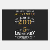 21st Birthday 2005 Legend Vintage Black ラッピングペーパーシート (正面3)