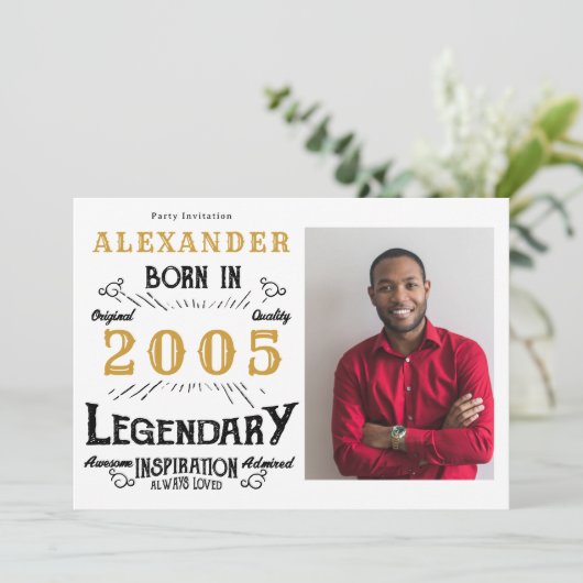 21st Birthday 2005 Legend White & Gold Photo 招待状 (スタンド正面)