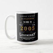 21st Birthday 2005 Legendary Retro コーヒーマグカップ (左)