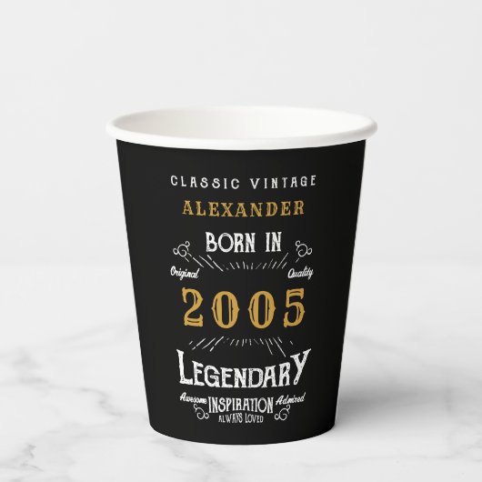 21st Birthday 2005 Legendary Retro 紙コップ (裏面)