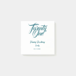 21st birthday add name date year blue template thi ポストイット