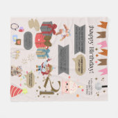 "21st birthday blanket. Woman" フリースブランケット (正面(横))