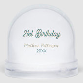 21st birthday blue orange stylish boho retro name  (裏面)