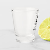 21st birthday bold letter name date simple man boy ショットグラス (左)