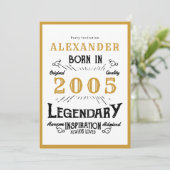 21st Birthday Born 2005 White Gold Legend 招待状 (スタンド正面)