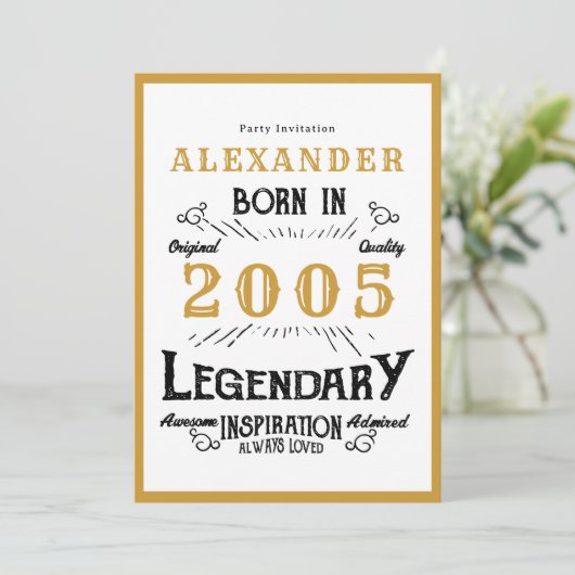 21st Birthday Born 2005 White Gold Legend 招待状 (スタンド正面)