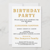 21st Birthday Born 2005 White Gold Legend 招待状 (裏面)